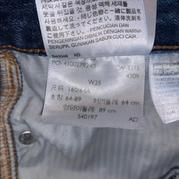 Levi’s 501 Distressed Cut Off Fray Shorts Size 25 - Picture 4 of 7